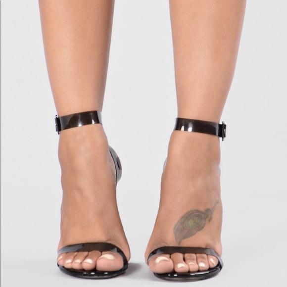 Black Glass Slippers - Picture 2 of 8